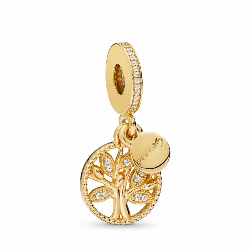 Pandora Shine™ Family Heritage Dangle Charm - 18ct Gold Plated/Cubic Zirconia - Canada | CQ2445SU